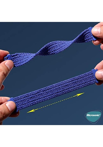 Garmin Vivoactive 5 İçin Kordon, Medium Size, 155mm Braided Solo Loop Band Vivoactive 5 İle Uyumlu Kordon - Kırmız