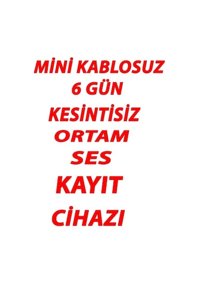 Ses Kayıt Cihazı Mini Boyut 6 Gün  Şarj Süresi 16 Gb Dahili Hafıza