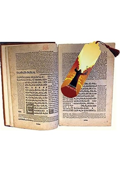 Gift Hediyelik Metal Püsküllü Old Testament Eski Ahit Adem Havva Musa 4'lü Kitap Ayracı Seti