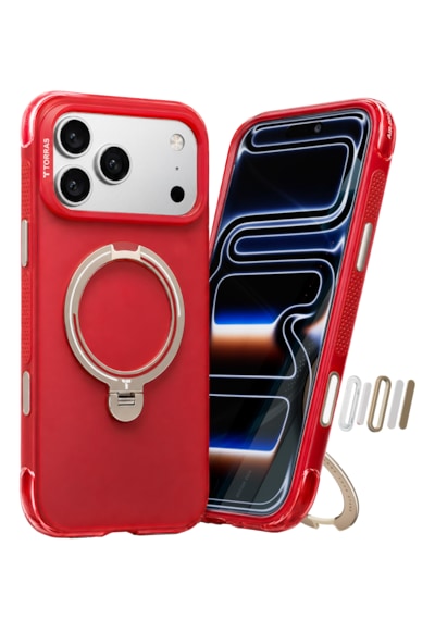 Torras Apple iPhone 17 Pro / 18 Pro Uyumlu Ostand Q3 Air World Cup Serisi Magsafe Kılıf Kırmızı Beyaz