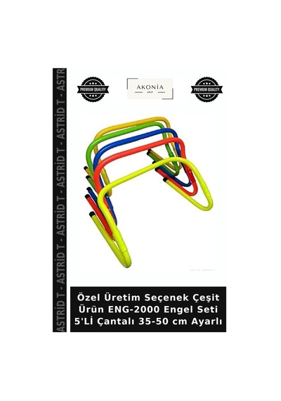 Özel Üretim Seçenek Çeşit Ürün Eng-2000 Engel Seti 5'li Çantalı 35-50 Cm Ayarlı Çok Renkli