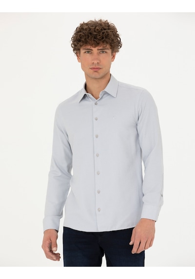 Pierre Cardin Erkek Gri Desenli Gömlek 50278184-vr024 Gri