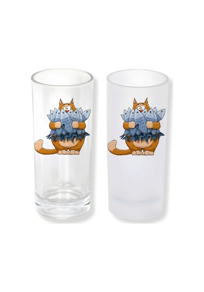 Balıklı Kedi Buzlu Ya Da Buzsuz Seçenekleriyle Rakı Bardağı
