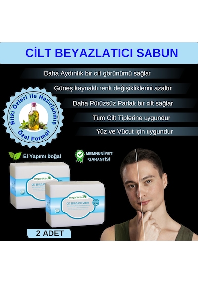 Organicsun Doğal Cilt Beyazlatıcı Sabun 2 x 140 G