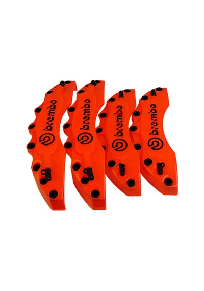 Brembo Fren Kaliper Kapağı Jant Braketi Universal 16” Jant ve Üzeri İle Uyumlu 4lü Set Turuncu