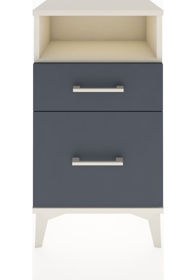 Arges Komodin 3 Çekmeceli 44x30x80 Aytaşı-antrasit Aytaşı