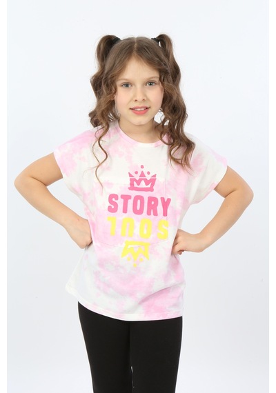 Toontoy Kids Toontoy Kız Çocuk Story Soul Baskılı Tişört Pembe