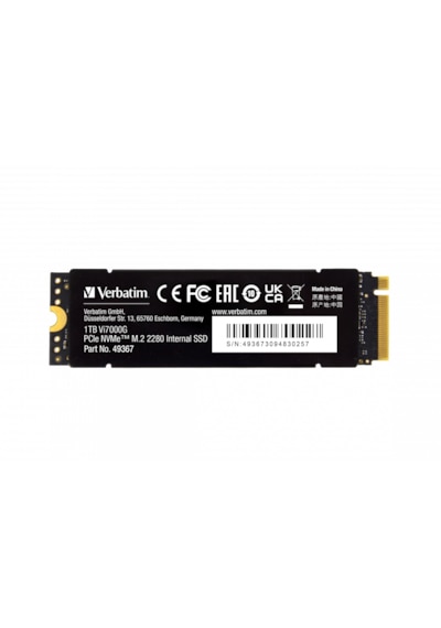 Verbatim 1 TB Vi7000G Internal PCIE NVMe M.2 Gen4 SSD 7400 MB SSD