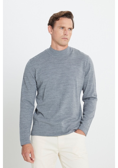 AC&Co / Altınyıldız Classics Erkek Grı Melanj Standart Fit Normal Kesim Yarım Balıkçı Yaka Triko Kazak AC&Co / Altınyıldız Classics Erkek Grı Melanj Standart Fit Normal Kesim Yarım Balıkçı Yaka Triko Kazak