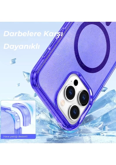 Newface Apple İphone 12 Kılıf Star Magsafe Kapak - Turuncu