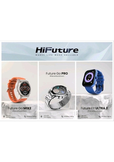 HiFuture Mix2 1.43" AMOLED Ekran BT Arama IP68 Su Geçirmez Akıllı Saat
