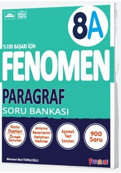 8. Sınıf Paragraf A Fenomen Soru Bankası Fenomen Okul Yayınları
