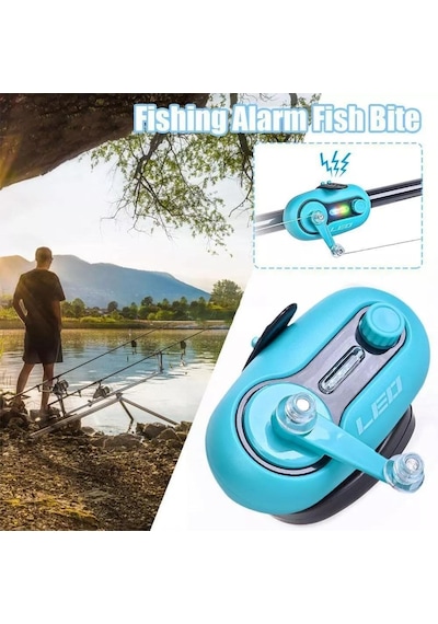 Valkyrie Yüksek Ses Ve Led Işıklı Olta Kamış Balık Alarmı Kollu Hassas Rocker Alarm Kolay Kurulum