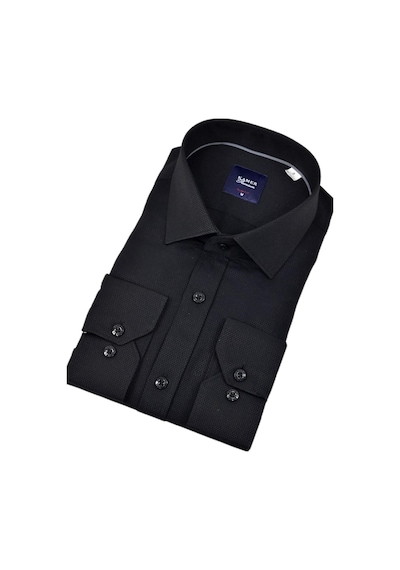 Erkek Slim Fitt Armürlü Uzun Kol Gömlek 2413 Bgl-st04383 Siyah