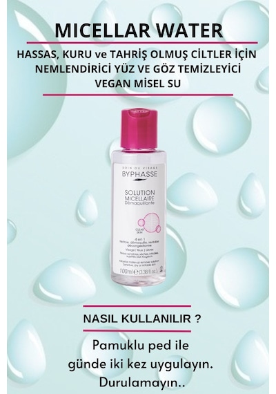 Byphasse Micellar Yüz Ve Makyaj Temizleyici Misel Su 100 ML