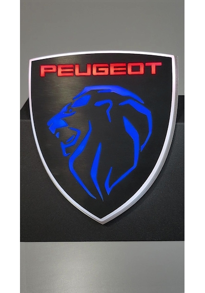 3d Led Peugeot Yeni Logo