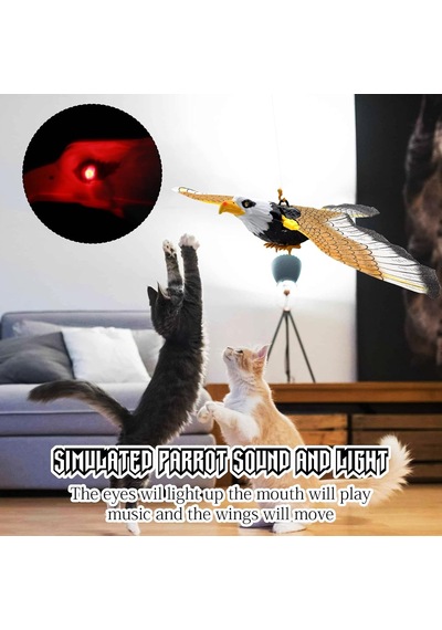 Elektrikli Uçan Kartal Kedi Oyuncağı 2 Li Paket Asılı Uçan Kuş Kedi Oyuncakları Hareketli Kanatlı İnteraktif Kedi Oyuncağı Ev Kedileri İçin Oyun