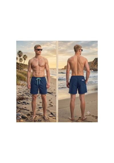 Wild Wood Garment Wild Wood "pacific Blue" Klasik Düz Hızlı Kuruyan Erkek Deniz Şortu Pacific Blue
