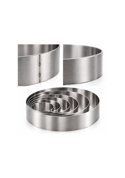 Fida Pasta Çemberi Yuvarlak Düz 0,8mm Yükseklik 10 Cm Paslanmaz Ø26 Cm Inox