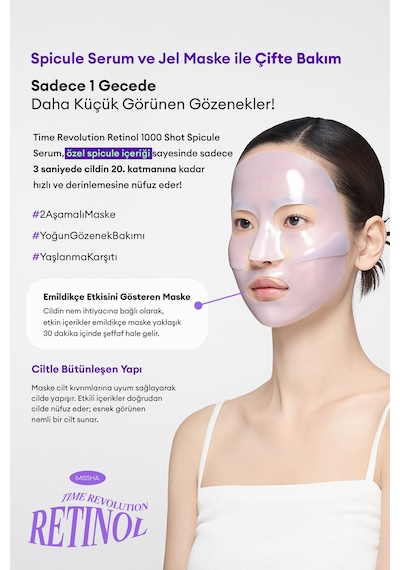Mıssha Time Revolution Retinol 1000 Shot 2 Step Solution Mask