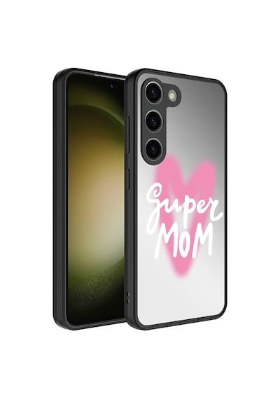Zore Galaxy S23 Plus Uyumlu Aynalı Desenli Kamera Korumalı Parlak Mirror Kılıf-sü Süper Anne
