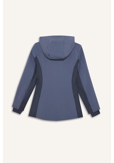 Defacto Su İtici Slım Fıt Kapüşonlu Fermuarlı Softshell Mont G0237ax26spın50 İndigo-ın50