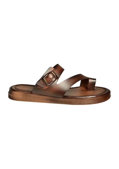 Fox Shoes U390959503 Kahverengi Hakiki Deri Kadın Terlik Kahverengi-hakiki Deri