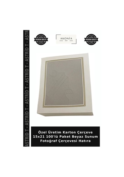 Özel Üretim Karton Çerçeve 15x21 100'lü Paket Beyaz Sunum Fotoğraf Çerçevesi Hatıra