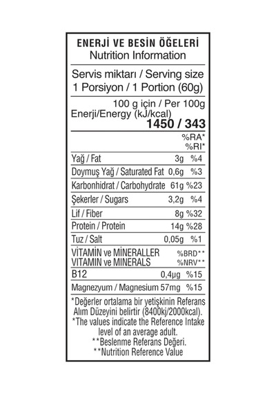 Yayla Glutensiz 3 Tahıllı Ve 2 Bakliyatlı Penne Makarna 400 G X5