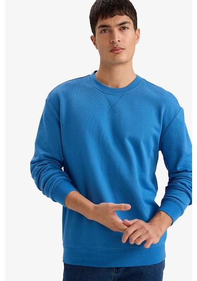 Defacto %100 Pamuk Basic Sweatshirt E8339ax26spbe410 Mavi-be410
