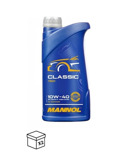 Mannol MN7501-1 Mannol Classıc Sae 10W-40  API SN/CF Acea A3/B4 Motor Yağı 2 x 1 L