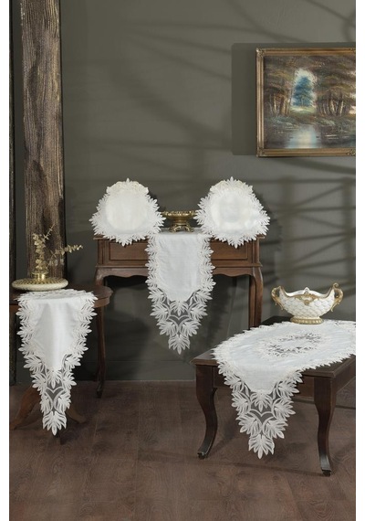 Işıl Salon Takımı 5 Parça Krem Krem