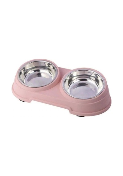 Nunbell Melamin Çelik Mama Kabı İkili Eğimli