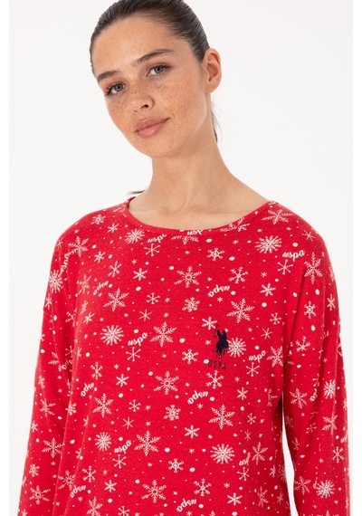 U.s. Polo Assn. Kadın Kırmızı Pijama Takım 50318877-vr030 Kırmızı