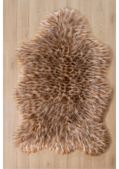 Yumoş Post Kesim Puffy Leopar Desen Kahverengi Kahverengi