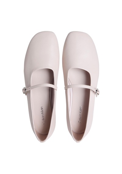 Calvin Klein Oblique Ballerina Mj Deri Hdw Bej Kadın Babet-14815