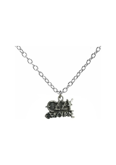 Ozzy Osbourne Logolu 60 Cm Metal Kolye Gümüş Renk Unisex Rock & Metal Tarzı Aksesuar Çok renkli