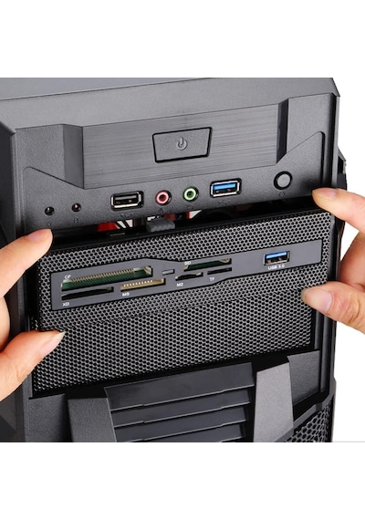 6087 Usb 3.0 Ön Panel 5.25 İnç Dahili Kart Okuyucu Cf Sd Tf Ms M2 Xd Çoklu Medya