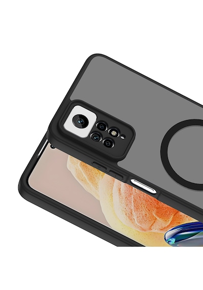 Xiaomi Redmi Note 11 Pro Kılıf Kamera Korumalı Mat Darbe Emici M-safe Şarj Özellikli Silikon Lacivert