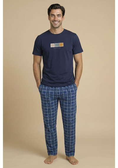 Wordex Mirano 8102 Penye Çizgili Pijamalı Erkek Yazlık Kısa Kollu Cepli Pijama Takımı Lacivert Wordex Mirano 8102 Penye Çizgili Pijamalı Erkek Yazlık Kısa Kollu Cepli Pijama Takımı Lacivert