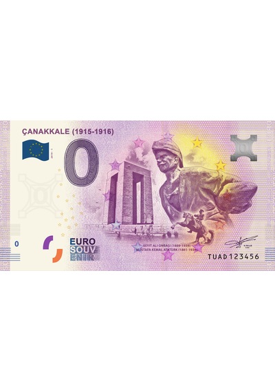 0 Euro Hatıra ve Koleksiyon Parası - Çanakkale 2019 Föylü