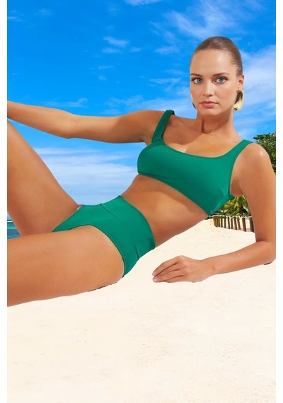 Ersefa Tasarım Bikini Takımı Özel Ergonomik Kesim Su Sporları İçin Şık D Yeşil