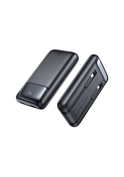 Mcdodo MC-0231 10000 mAh 33W Göstergeli Çift Kablolu Powerbank Siyah