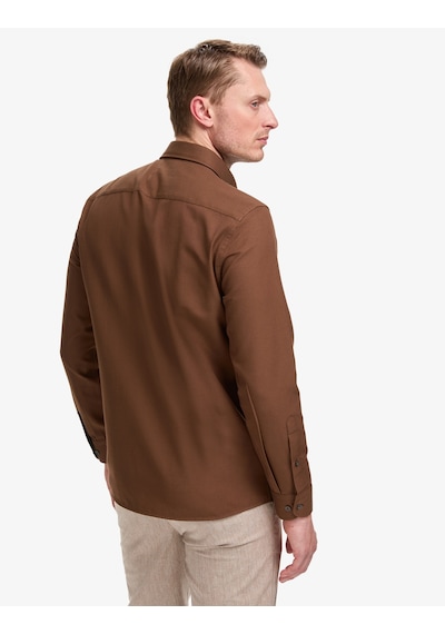 Pierre Cardin Erkek Koyu Kahverengi Gömlek Desenli 50325365-vr084