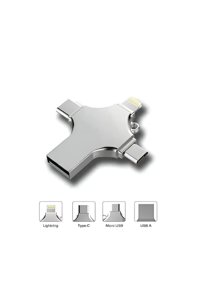 Dk04 64gb 4in1 Usb 2.0 + Type-c + Micro + Lightning Flash Sürücü
