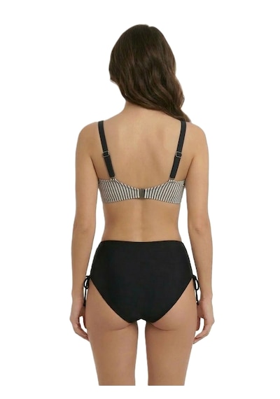 Donlaritta Büyük Beden Toparlayıcı Siyah Beyaz-lacivert Beyaz Göğüs Pedli Bikini Takımı 42-44-46-48-50-52-54 Siyah - Beyaz