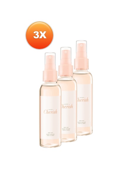 Cherish Kadın Vücut Spreyi 100 Ml. Üçlü Set