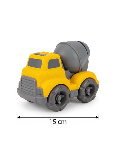 Eğitici Ve Güvenli Oyuncak Beton Mikseri Gerçekçi Tasarımlı Dönebilen Kazanlı 15 Cm Oyuncak Mikser