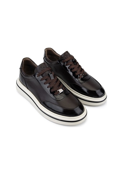 Tamer Tanca Erkek Hakiki Deri Kahverengi Sneakers & Spor Ayakkabı 1237 23248 Erk Ayk Sk26-27 Kahve
