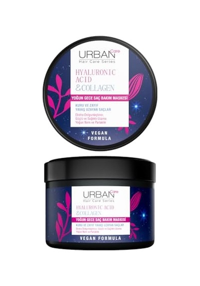 Urban Care Hyaluronik Asit & Kolajen Kuru Ve Cansız Saçlara Özel Yoğun Gece Saç Bakım Maskesi 230 Ml-vegan